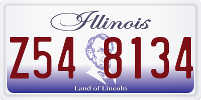 IL license plate Z548134