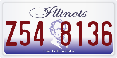 IL license plate Z548136