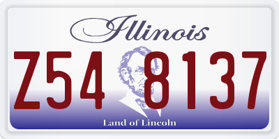 IL license plate Z548137