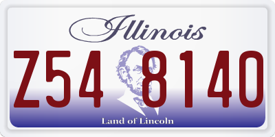 IL license plate Z548140