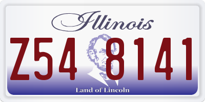 IL license plate Z548141