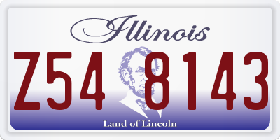 IL license plate Z548143