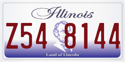 IL license plate Z548144