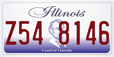 IL license plate Z548146