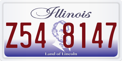 IL license plate Z548147