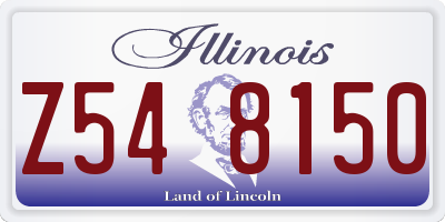 IL license plate Z548150