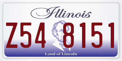 IL license plate Z548151