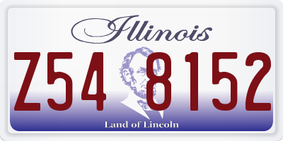 IL license plate Z548152