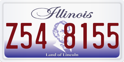 IL license plate Z548155