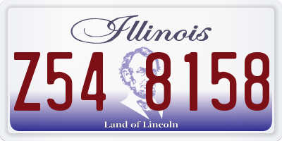 IL license plate Z548158