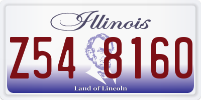 IL license plate Z548160