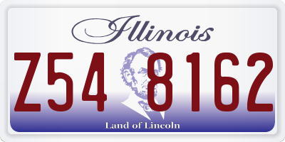 IL license plate Z548162