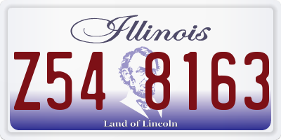 IL license plate Z548163