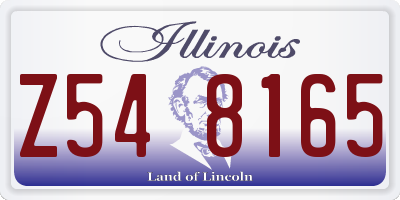 IL license plate Z548165