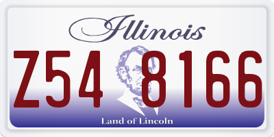 IL license plate Z548166