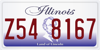 IL license plate Z548167
