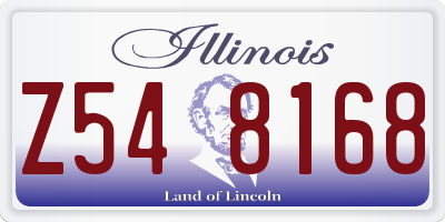 IL license plate Z548168