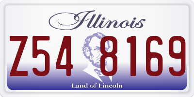 IL license plate Z548169