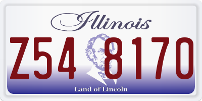 IL license plate Z548170