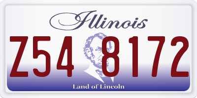 IL license plate Z548172