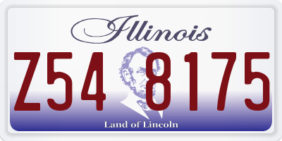 IL license plate Z548175
