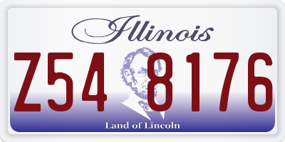 IL license plate Z548176