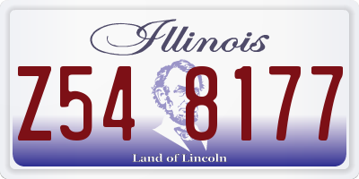 IL license plate Z548177