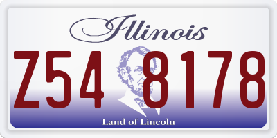IL license plate Z548178