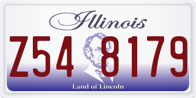 IL license plate Z548179