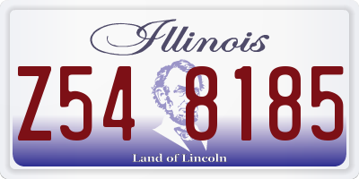 IL license plate Z548185