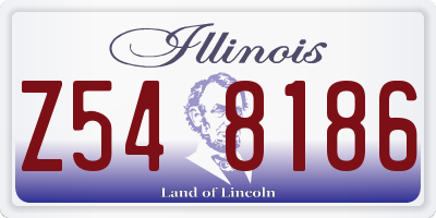 IL license plate Z548186