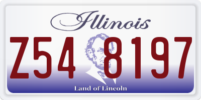 IL license plate Z548197