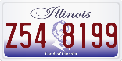 IL license plate Z548199