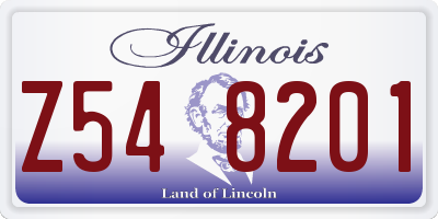 IL license plate Z548201