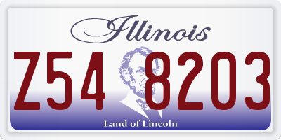IL license plate Z548203