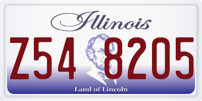 IL license plate Z548205