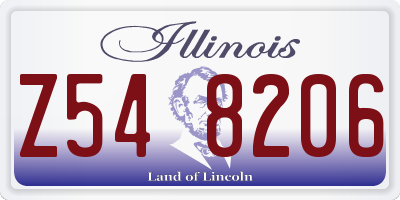 IL license plate Z548206
