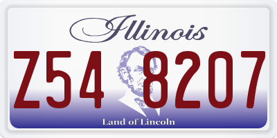 IL license plate Z548207