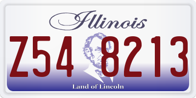 IL license plate Z548213