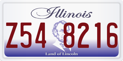 IL license plate Z548216
