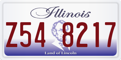 IL license plate Z548217