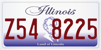 IL license plate Z548225