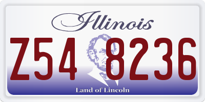 IL license plate Z548236
