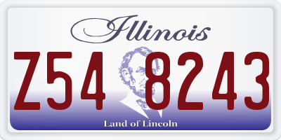 IL license plate Z548243