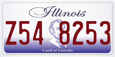 IL license plate Z548253