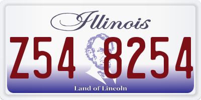 IL license plate Z548254