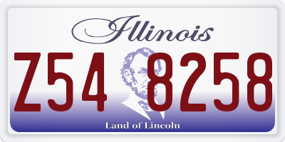 IL license plate Z548258