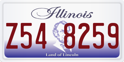 IL license plate Z548259