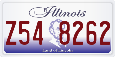 IL license plate Z548262