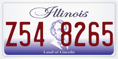 IL license plate Z548265